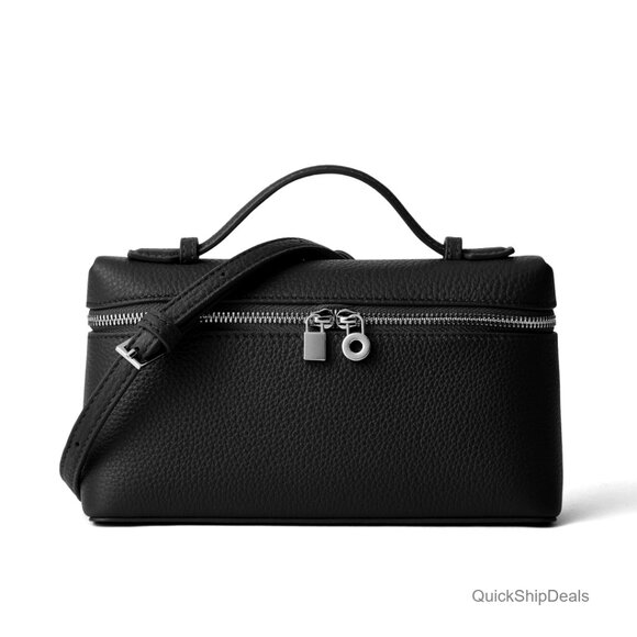 Handbags - Small Leather Crossbody Bag Mini Top Handle Clutch Adjustable Strap